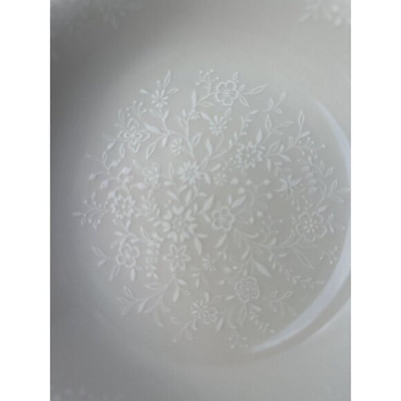 Noritake‎ Affection Soup Salad Bowl 7” Vintage Ivory Floral Silver Trim 7192 - Picture 2 of 5